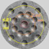 17 #53 dia. Holes in 12.5 mm dia. x 1.0 mm thick Metal Disc - Labelled (2019-Dec-4) [300x300] .PNG