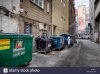 okeefe-lane-alley-on-dundas-square-garbage-dumpsters-lined-up-against-KP74JY.jpg