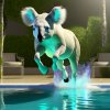 Firefly horse with head of koala jumping over pool 71108.jpg
