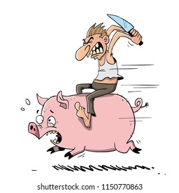 man-killing-pig-while-running-260nw-1150770863.jpg