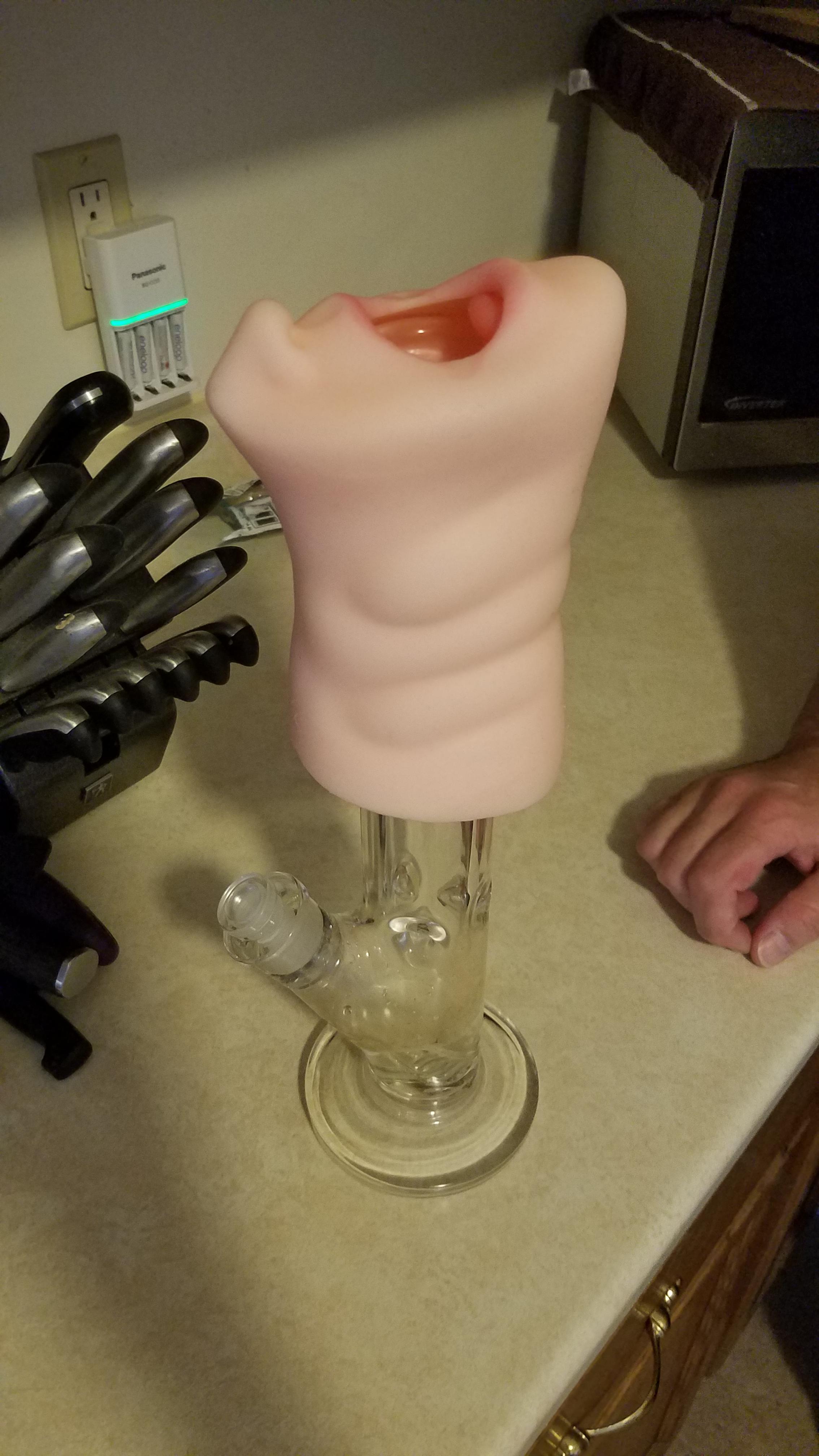 $2 gag Christmas gift + bong + bored husband = this unholy monstrosity.  Husband is still giggling to himself. : trees