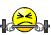 Weight lifting animated emoticon