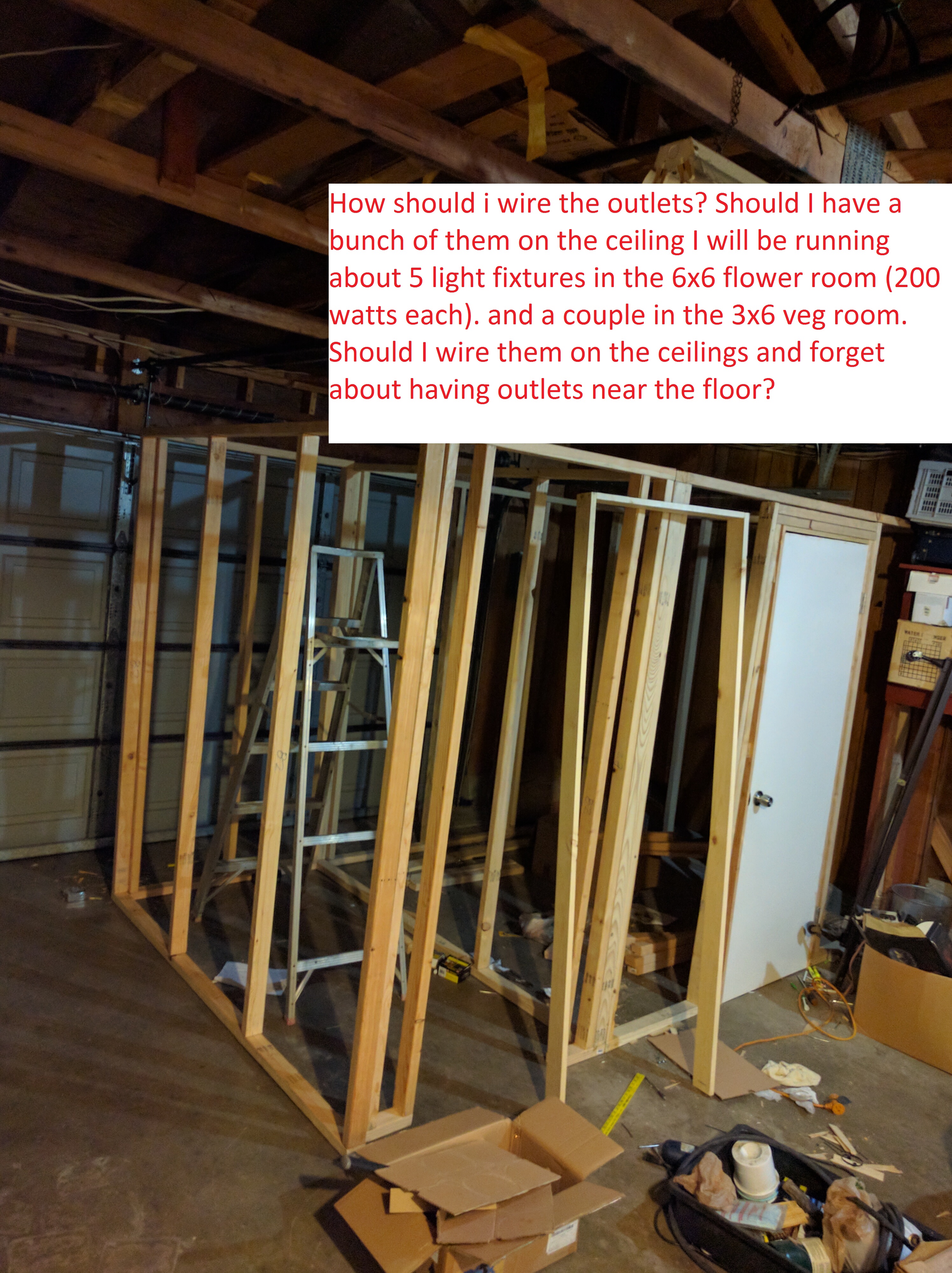 Pictures Of Framed Grow Room Build Inside Garage With Questions