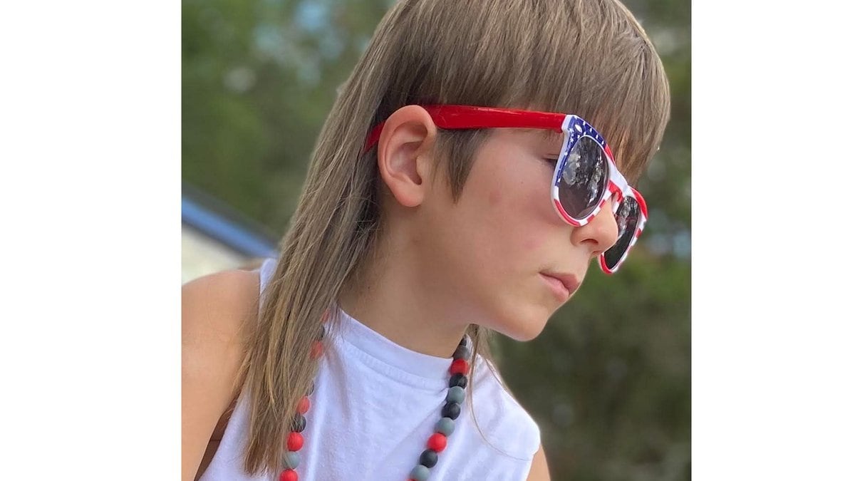 Zander Trainer, of Kennett, Mo., is one of 25 finalists in the Kids Division of the USA Mullet...