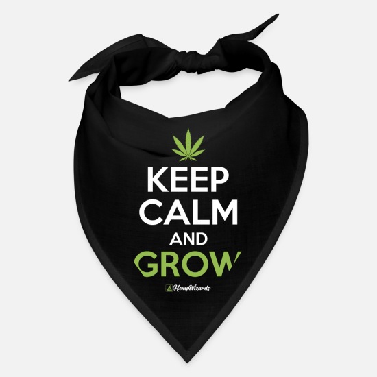 Keep calm and grow weed marijuana hemp wizards Bandana | Spreadshirt